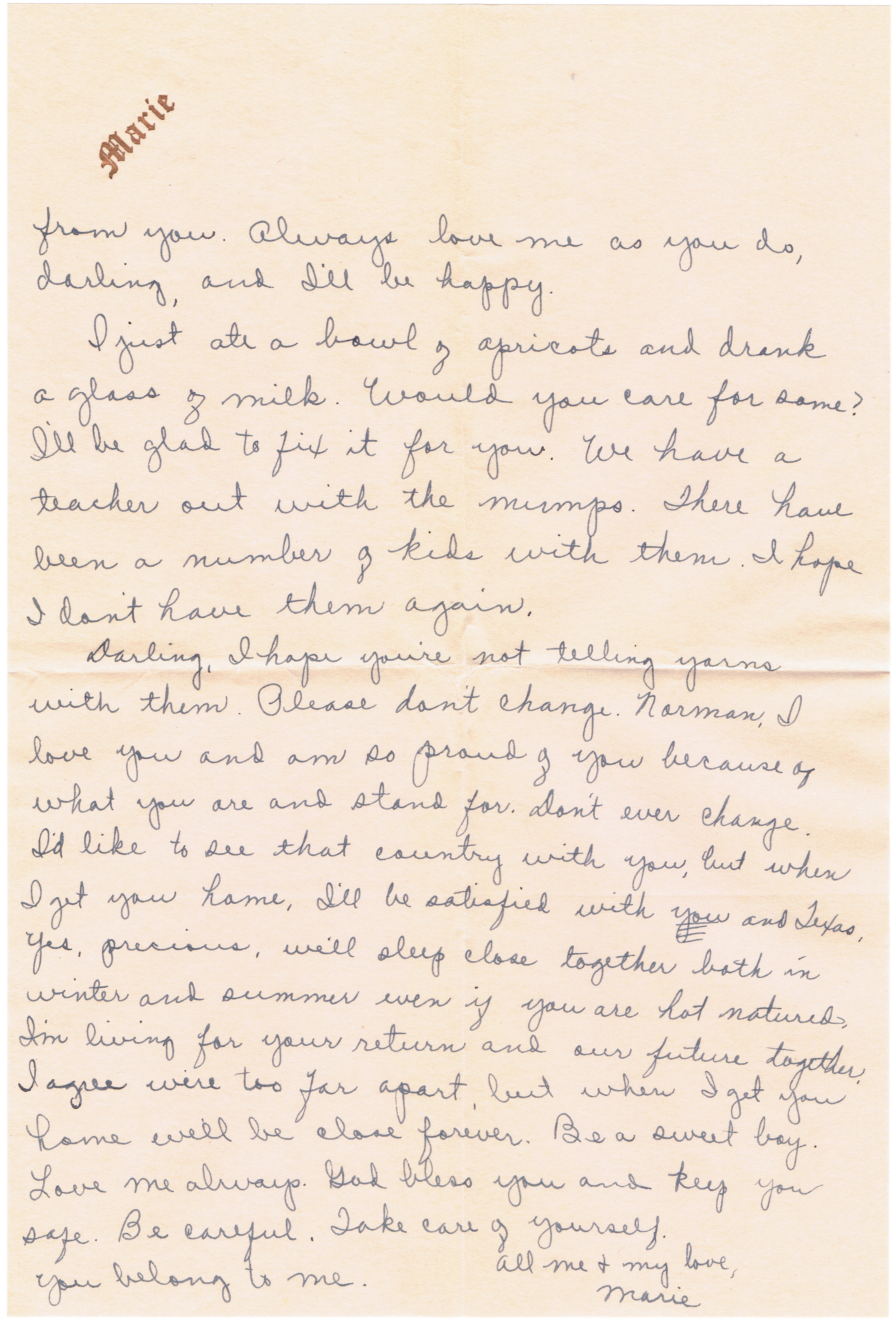 Letter Rex H. Hamby